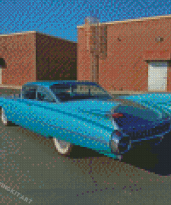 Blue Cadillac 1959 Diamond Paintings