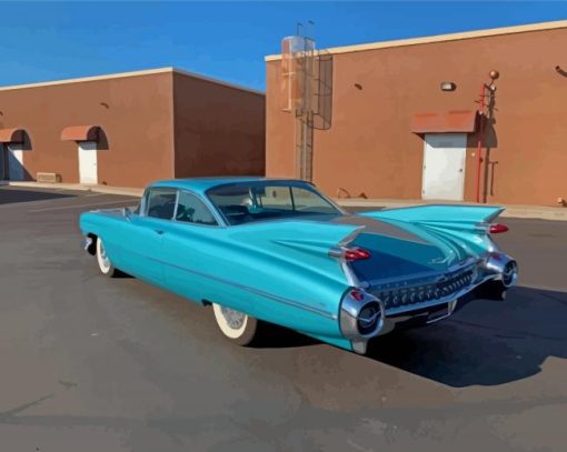 Blue Cadillac 1959 Diamond Paintings