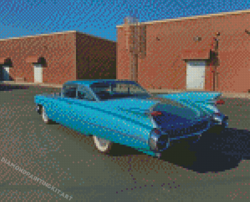 Blue Cadillac 1959 Diamond Paintings