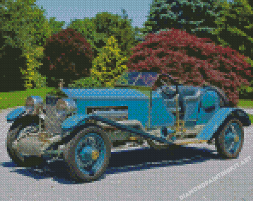 Blue Hispano Suiza H6 Diamond Paintings