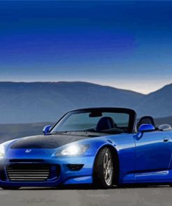 Blue Honda S2000 Car Diamond Paintings