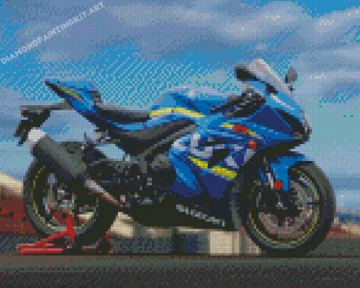 Blue Suzuki Gsxr Engine Diamond Paintings