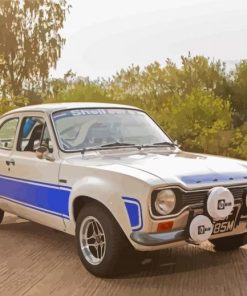 Blue And White Ford Escort RS 2000 Diamond Paintings