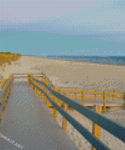 Boardwalk In Sandy Neck Beach Diamond Paintings