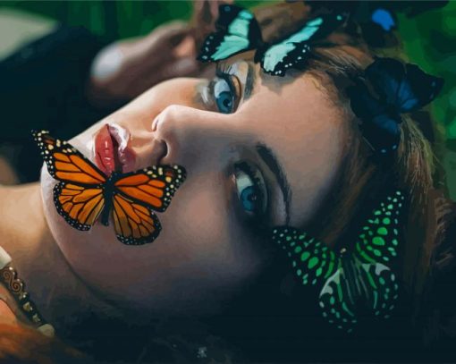 Butterflies Girl Diamond Paintings