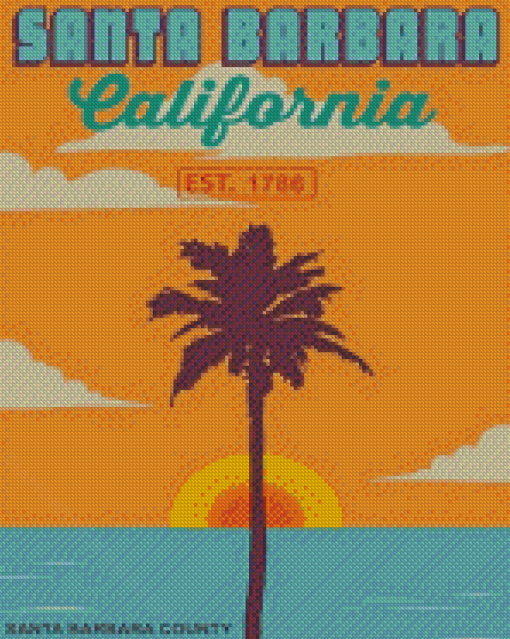 California Santa Barbara Poster Diamond Paintings