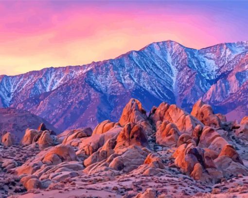 California Lone Pine Peak Diamond Paintings