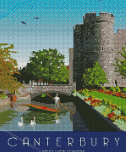 Canterbury West Gate Towers Poster Diamond Paintings