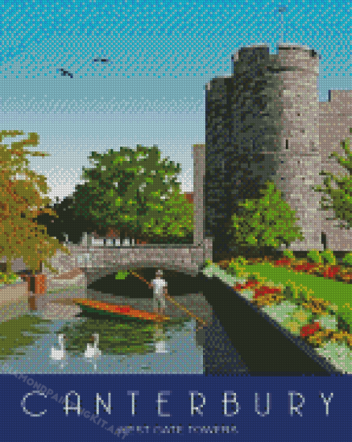 Canterbury West Gate Towers Poster Diamond Paintings