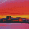 Carrickfergus Castle At Sunset Diamond Paintings