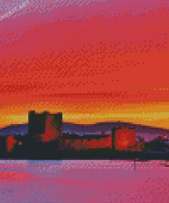 Carrickfergus Castle At Sunset Diamond Paintings