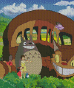 Catbus My Neighbor Totoro Studio Ghibli Diamond Paintings