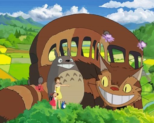 Catbus My Neighbor Totoro Studio Ghibli Diamond Paintings