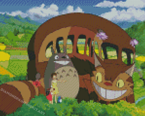 Catbus My Neighbor Totoro Studio Ghibli Diamond Paintings