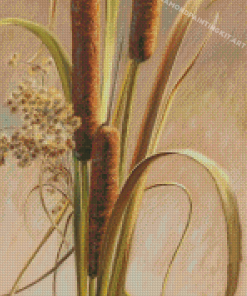 Cattail Plant Art Diamond Paintings