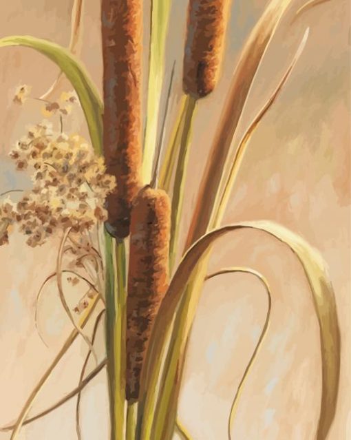 Cattail Plant Art Diamond Paintings