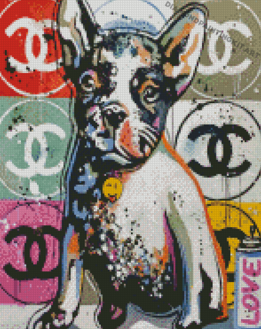 Chanel Dog Art Diamond Paintings