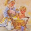 Children Bathing Time Diamond Paintings