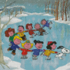 Christmas Charlie Brown Characters Diamond Paintings