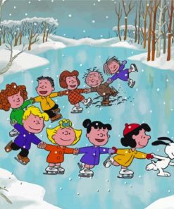 Christmas Charlie Brown Characters Diamond Paintings