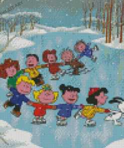 Christmas Charlie Brown Characters Diamond Paintings