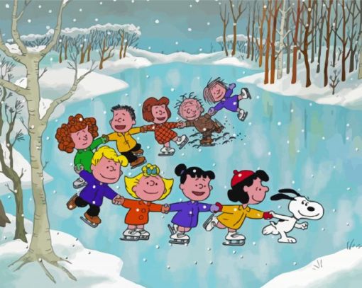 Christmas Charlie Brown Characters Diamond Paintings