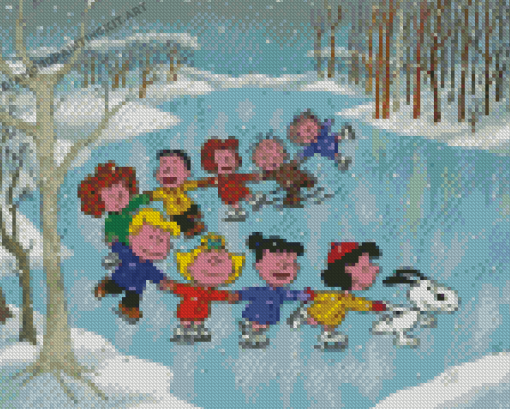 Christmas Charlie Brown Characters Diamond Paintings