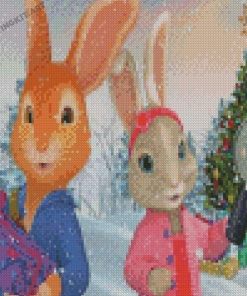 Christmas Peter Rabbit Diamond Paintings