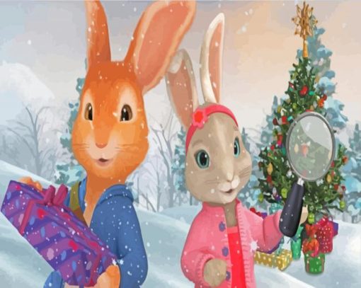 Christmas Peter Rabbit Diamond Paintings