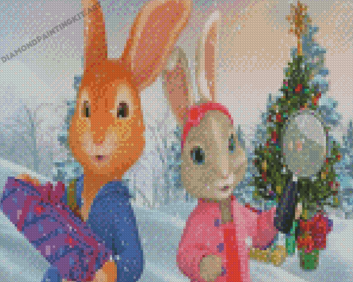 Christmas Peter Rabbit Diamond Paintings