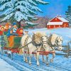 Christmas Sleigh Ride Diamond Paintings