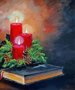 Christmas Candle Diamond Paintings