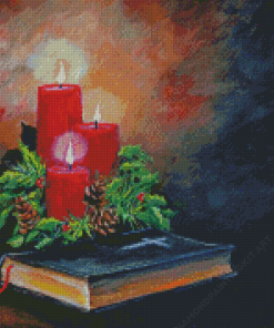 Christmas Candle Diamond Paintings