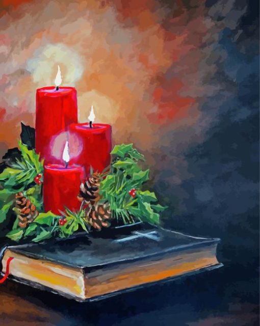 Christmas Candle Diamond Paintings