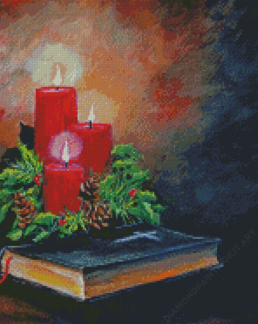 Christmas Candle Diamond Paintings