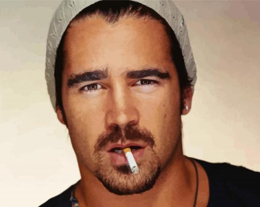 Colin Farrell Smoking Diamond Paintings