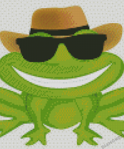 Cool Frog In Glasses Diamond Paintings