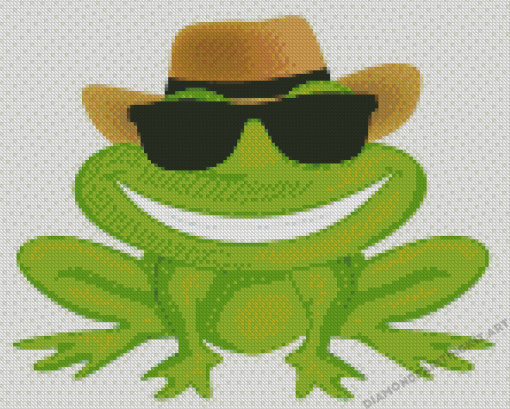 Cool Frog In Glasses Diamond Paintings