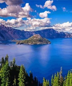 Crater Lake Oregon Diamond Paintings