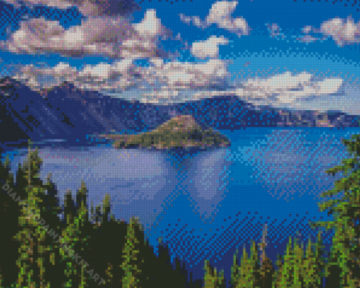 Crater Lake Oregon Diamond Paintings