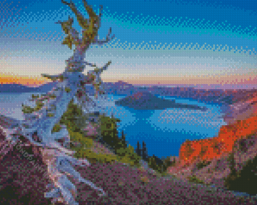 Crater Lake View Diamond Paintings