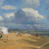 Crowded Beach Gorleston By Campbell Archibald Mellon Diamond Paintings