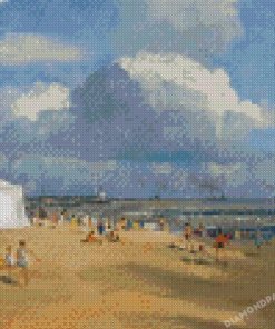 Crowded Beach Gorleston By Campbell Archibald Mellon Diamond Paintings