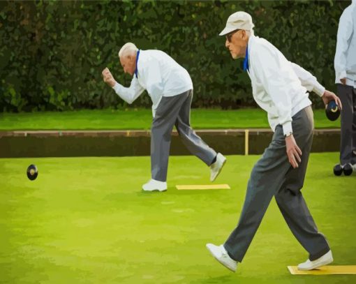 Crown Green Bowls Sport Players Diamond Paintings