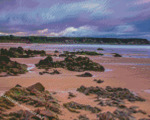 Cullen Beach Scotland Diamond Paintings