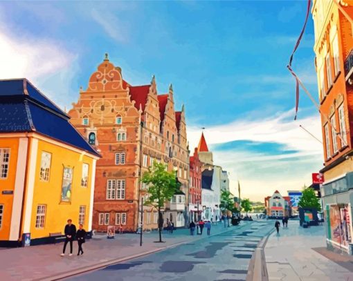 Denmark Aalborg Town Diamond Paintings