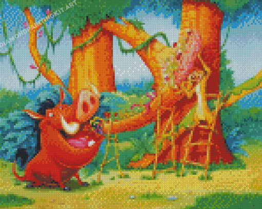 Disney Timon And Pumbaa Diamond Paintings