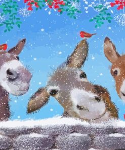 Donkey And Robins Diamond Paintings