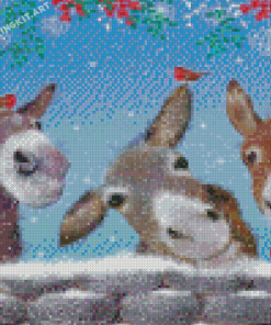 Donkey And Robins Diamond Paintings