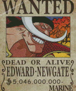 Edward Newgate One Piece Wanted Diamond Paintings